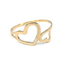 Anel de ouro 18 K Dois  Corações . - Elegancy Joias, 24