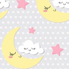 Papel de Parede Lua Fofa Clean