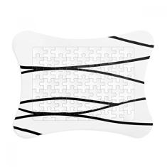 Moldura de quebra-cabeça de textura de linha irregular, enfeite de jogo de quebra-cabeça