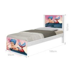 Cama Solteiro Sereia nas Pedras