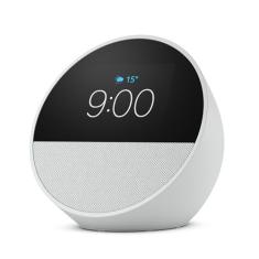 Echo Spot com Alexa (Última geração) | Despertador inteligente com som vibrante | Cor Branca