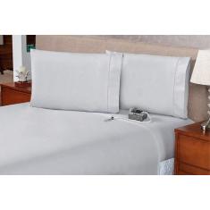 Lençol Melissa Queen 3 pçs Fronhas c/ Ponto Palito Micropercal Toque A