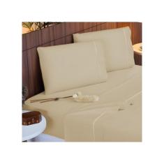 Jogo de Lençol King 4 Peças 400 Fios Ponto Palito com Elástico Cama Bo