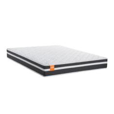 Colchão Casal Molas Qatar 138x188x22cm Branco / Preto - Suporta até 20