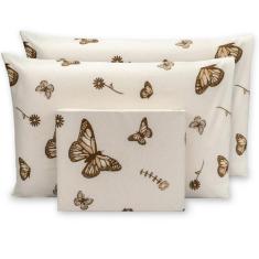 Jogo De Lençol Para Cama Super King Kit 3 Peças 180 Fios Percal Estamp