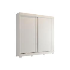 Guarda Roupa Casal 2 Portas De Correr E 3 Gavetas C- Pés Ilhéus Branco
