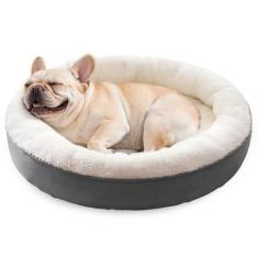 Love's cabin Cama acolchoada redonda para cães e gatos, cama para animais de estimação de 76 cm para cães médios ou grandes, fundo antiderrapante e resistente à água, camas para animais de estimação