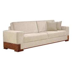 Sofá 3 lugares Bretanha Linho Creme II
