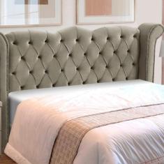 Cabeceira de Cama Box Madeira Estofada Luxo Casal Lunna - D'Julia, Cap