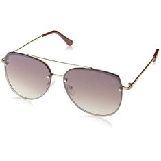 Óculos de Sol Concorde, Les Bains, Aviador, Unissex, Ouro, Único