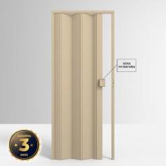 Porta de PVC Sanfonada 210x72cm Permatti	Bege Liso Bege Liso