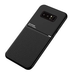 Kepuch Mowen Case Capas Placa de Metal Embutida para Samsung Galaxy Note 8 - Preto