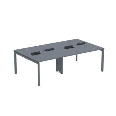 Mesa de Plataforma Dupla para 4 Pessoas Corporativa 120X140/4P PDC12/14/4P Grafito