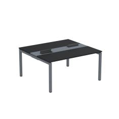 Mesa Plataforma Dupla com pé de aço para Coworking 150X140/2P PDC15/14/2P Preto/Grafito