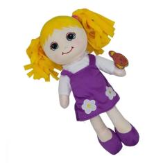 Boneca de Pano C/ Vestido de Florzinha - Bbr Toys