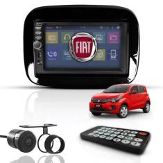Kit Central Multimidia Mp5 2 Din 7" Espelha Dvd Bt Fiat Mobi - First O