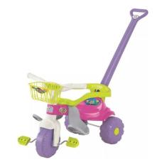 Tico Tico Festa Rosa Motoca Infantil Com Cestinha Magic Toys, Rosa