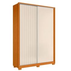 Guarda Roupa Frizatto Portas de Correr Flex Albatroz, Cinamomo/Off Whi