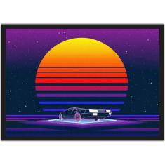 Quadro Decorativo Delorean De Volta Para O Futuro Nerd Geek Decorações