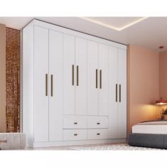 Guarda Roupa Casal 8 Portas 4 Gavetas 100 mdf Las Vegas Doripel