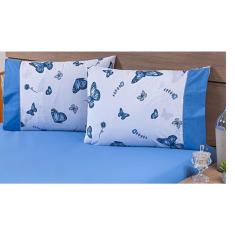 Jogo Lençol 4 Peças Cama Viúva 1,88Mx1,28Mx25Cm 100% Algodão