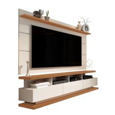Rack com Painel Vivare 1.8 New Off White com Freijó - Germai