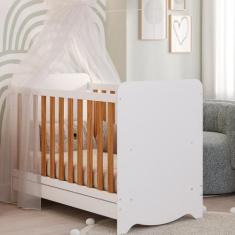 Berço Americano Ben 3 em 1 Mini Cama Mini Sofá 100MDF - Faura, Amendoa