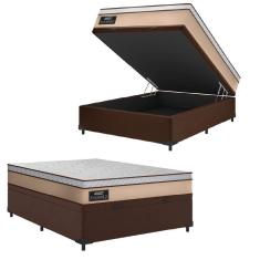 Cama Box Baú Casal Gazin Colchão Molas Ensacadas Maximus