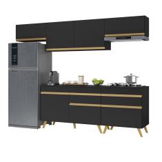 Armário De Cozinha Completa 260cm Multimóveis V3708/dourado
