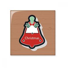 Sinos de Natal Ícone de desenho animado de Natal Azulejo brilhante Decalque vitrificado Pedra adornada