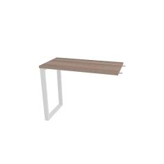 Mesa de Escritório Complemento Pé Tubular Pe25 em Mdp 90 x 45 cm Cor Noce Naturalle e Base Branca