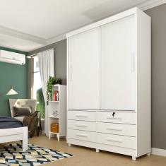 Guarda Roupa Casal 2 Portas 6 Gavetas Chicago Tcil Móveis Neve