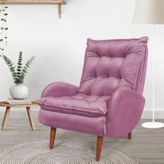 Poltrona Anatomica Pes De Madeira Eloa - CIA do Estofado