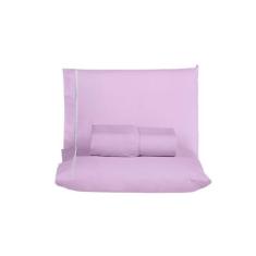 Lençol king size 3 peças 100% algodão 200 fios cama box detalhe ponto 