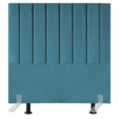 Cabeceira Estofada Cama Box Solteiro 90 cm Catarina Suede E Frame - Ta