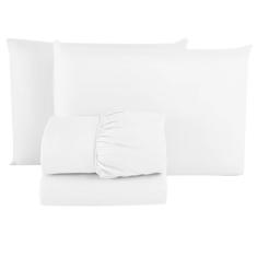 Jogo De Lençol Casal Padrão 04 Pcs Micro Fibra Lisas Premium