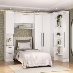Guarda-roupa Modulado 7 Portas 4 Gavetas 5 Peças Branco