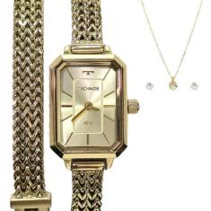 Relógio Technos Feminino Com Pulseira Duas Voltas 5Y20IV/1X, Dourado