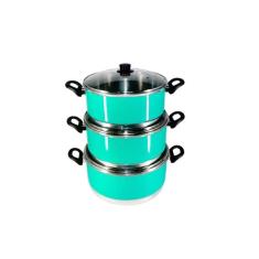 Jogo Panelas Grande (jogão) Verde Água Alumínio 3 Peças