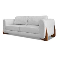 Sofá 3 Lugares Yves Linho Rústico Grigio 220 cm