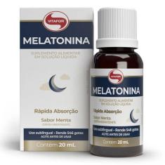Suplemento Alimentar Melatonina Gotas Rápida Absorção Sublingual 20ml Vitafor 