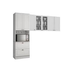 Cozinha Modulada Henn Americana 3 Peças (2 Armários + 1 Paneleiro) Cpt12 Branco