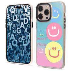 GANGANPRO Capa para iPhone 12 Pro Max 6,7 polegadas colorida a laser com padrão iridescente brilhante protetor de silicone macio antiarranhões PC capa traseira