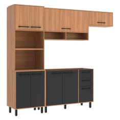 Armário de Cozinha Compacta Modulada 4 Peças com Gabinete Pia Havana Multimóveis CR20321