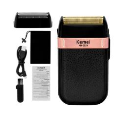 Máquina Portátil de Barbear Profissional Kemei KM2024 - Elétrica e Gar