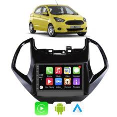 Kit Multimidia Android Auto Carplay Ford Ka 2015 2016 2017 7" Voz Goog