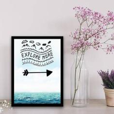 Quadro Decorativo Explore More 45x34cm - Quadros On-line, A3 (45 x 34)