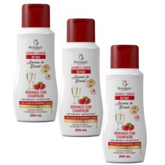 Kit 3 Sabonete Íntimo Morango Champagne 200Ml - Bio Instinto