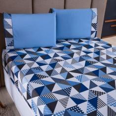 Jogo De Cama Lençol Refúgio Casal Queen Percal Luxo 3 Peças - Sucadu E