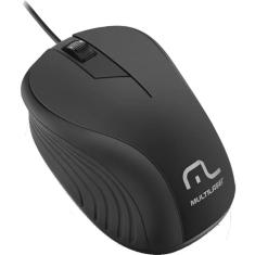 Mouse Multilaser Emborrachado Preto com Fio USB
